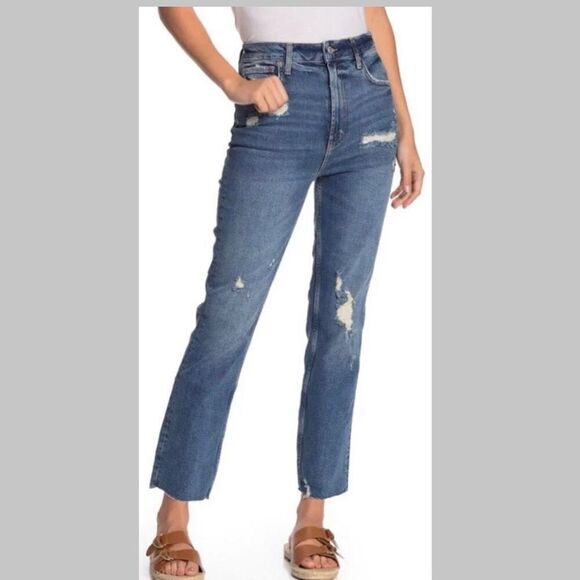 We The Free High Rise Slim Straight Jeans, Intentional Distressed, Women’s 26 - Picture 1 of 11